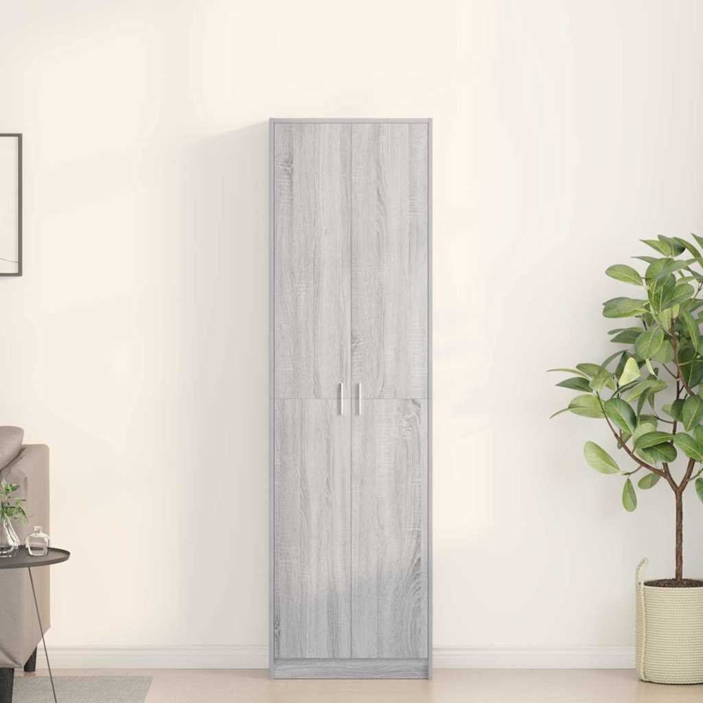 vidaXL Armario Gris Sonoma 55 x 25 x 189 cm Madera de ingeniería