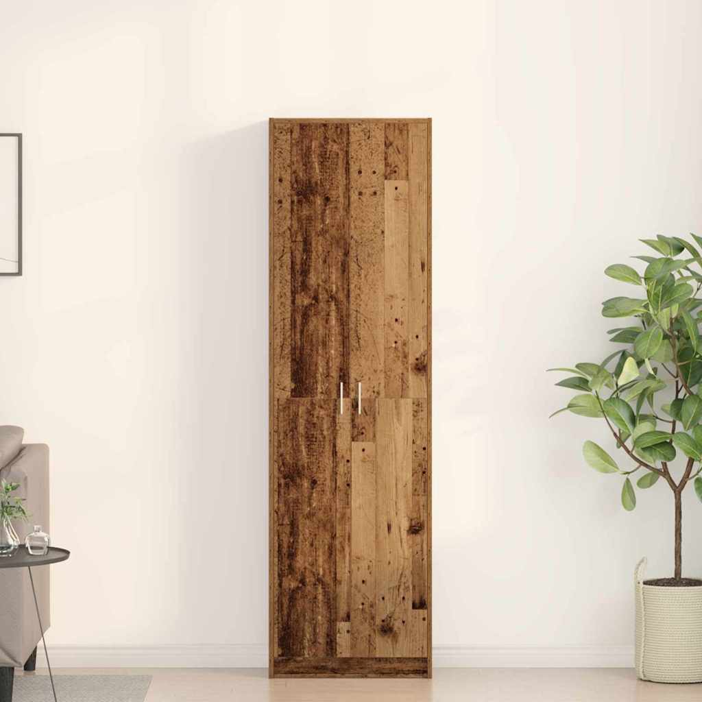vidaXL Armario Madera envejecida 55 x 25 x 189 cm Madera de ingeniería