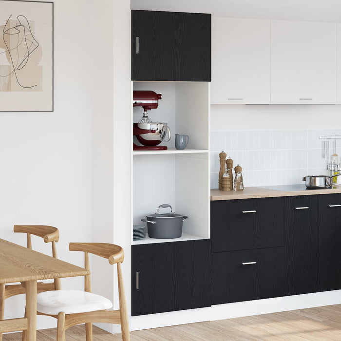vidaXL Mueble colgante Roble Negro 60 x 57 x 207 cm