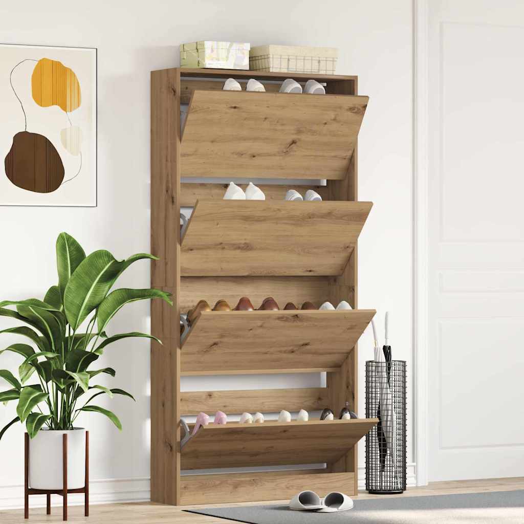 vidaXL Armario Zapatero 80 x 21 x 163,5 cm Madera de ingeniería