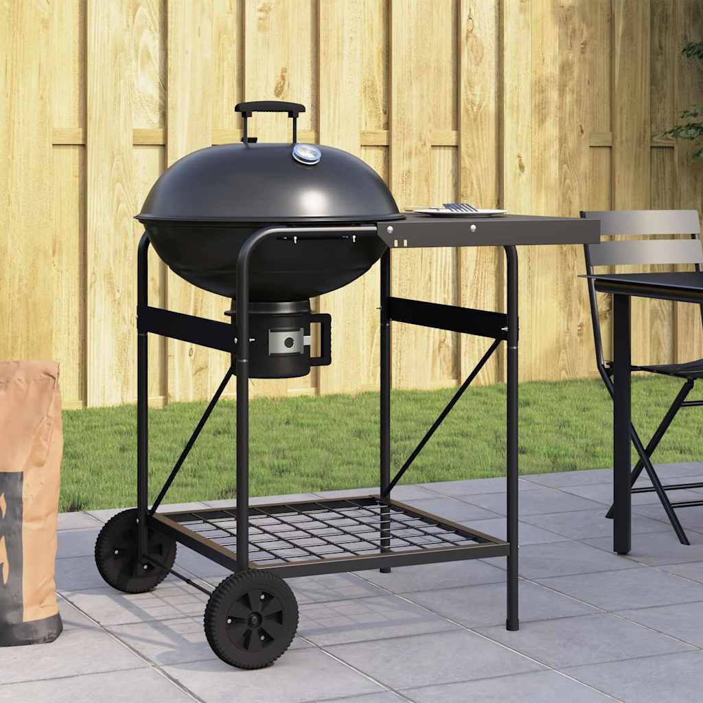 vidaXL Parrilla al aire libre 91 x 71 x 107 cm Metal Negro