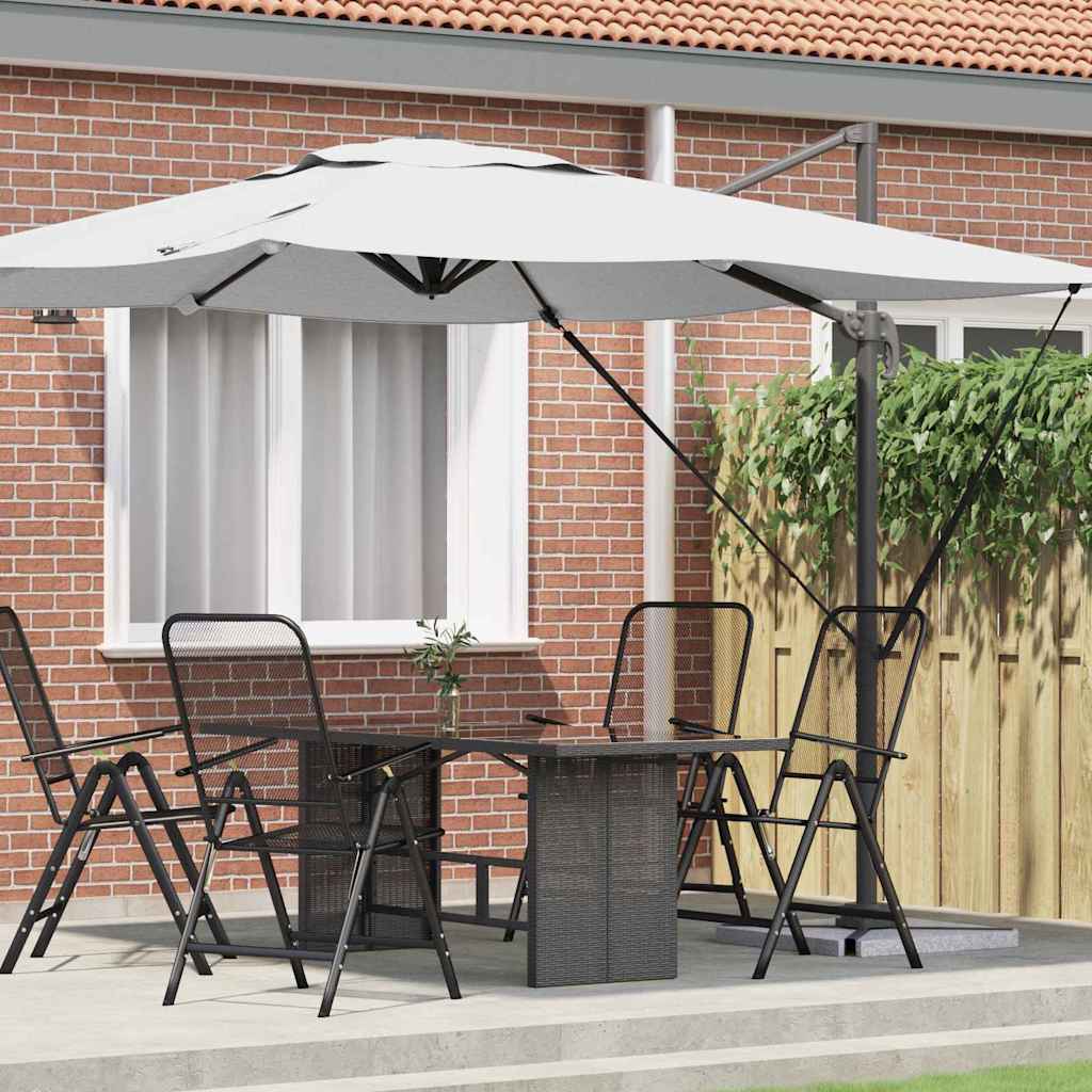 vidaXL Parasol Roma Beige 286 x 284 x 265 cm Aluminio y poliéster