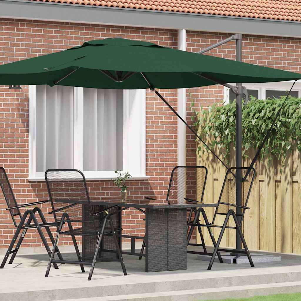 vidaXL Parasol Roma Verde 286 x 284 x 265 cm Aluminio y poliéster