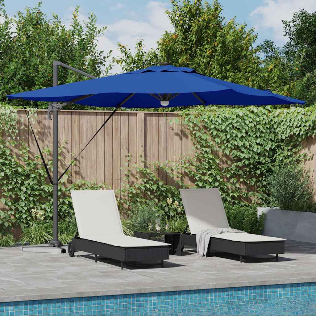 vidaXL Parasol Roma Azul 286 x 284 x 270 cm Aluminio y poliéster