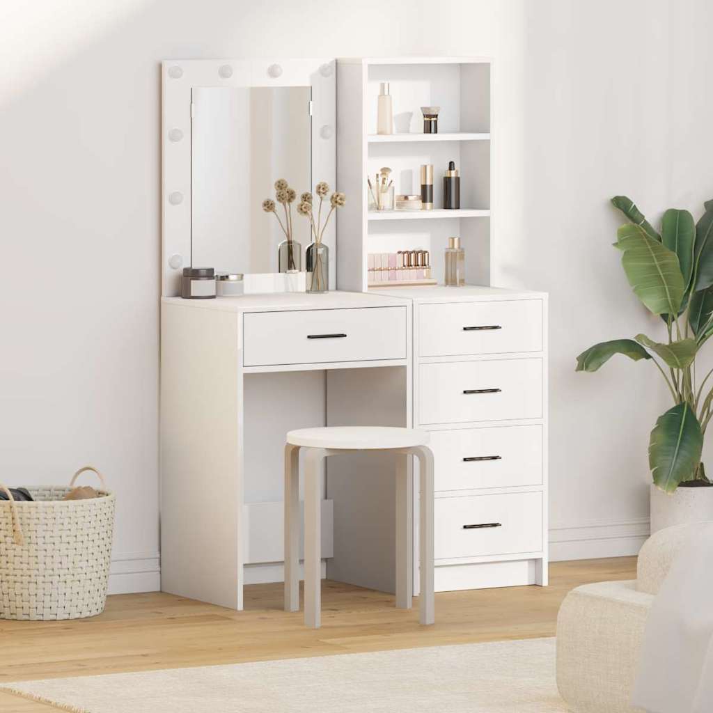 vidaXL Mesa de tocador 2 uds. Blanco 50 x 41 x 135 cm