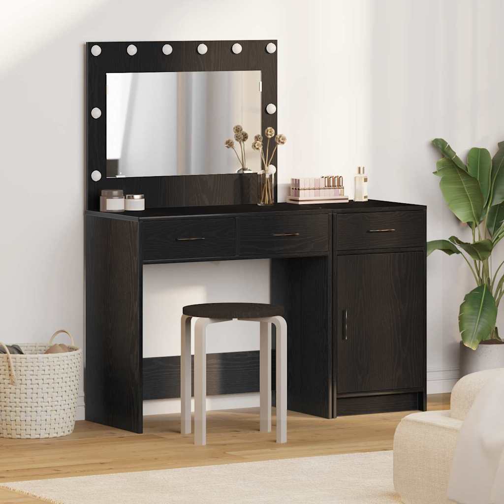 vidaXL Mesa de tocador 2 uds. Negro 40 x 41 x 75 cm