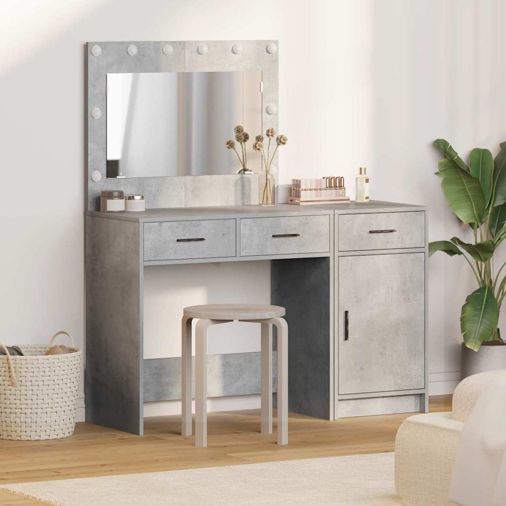 vidaXL Mesa de tocador 2 uds. Gris 40 x 41 x 75 cm