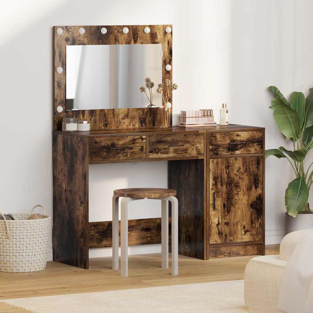 vidaXL Mesa de tocador 2 uds. Marrón 40 x 41 x 75 cm