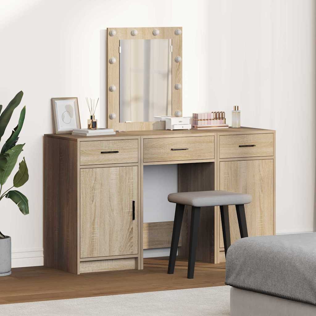 vidaXL Mesa Tocador Marrón 50 x 41 x 135 cm Madera de ingeniería