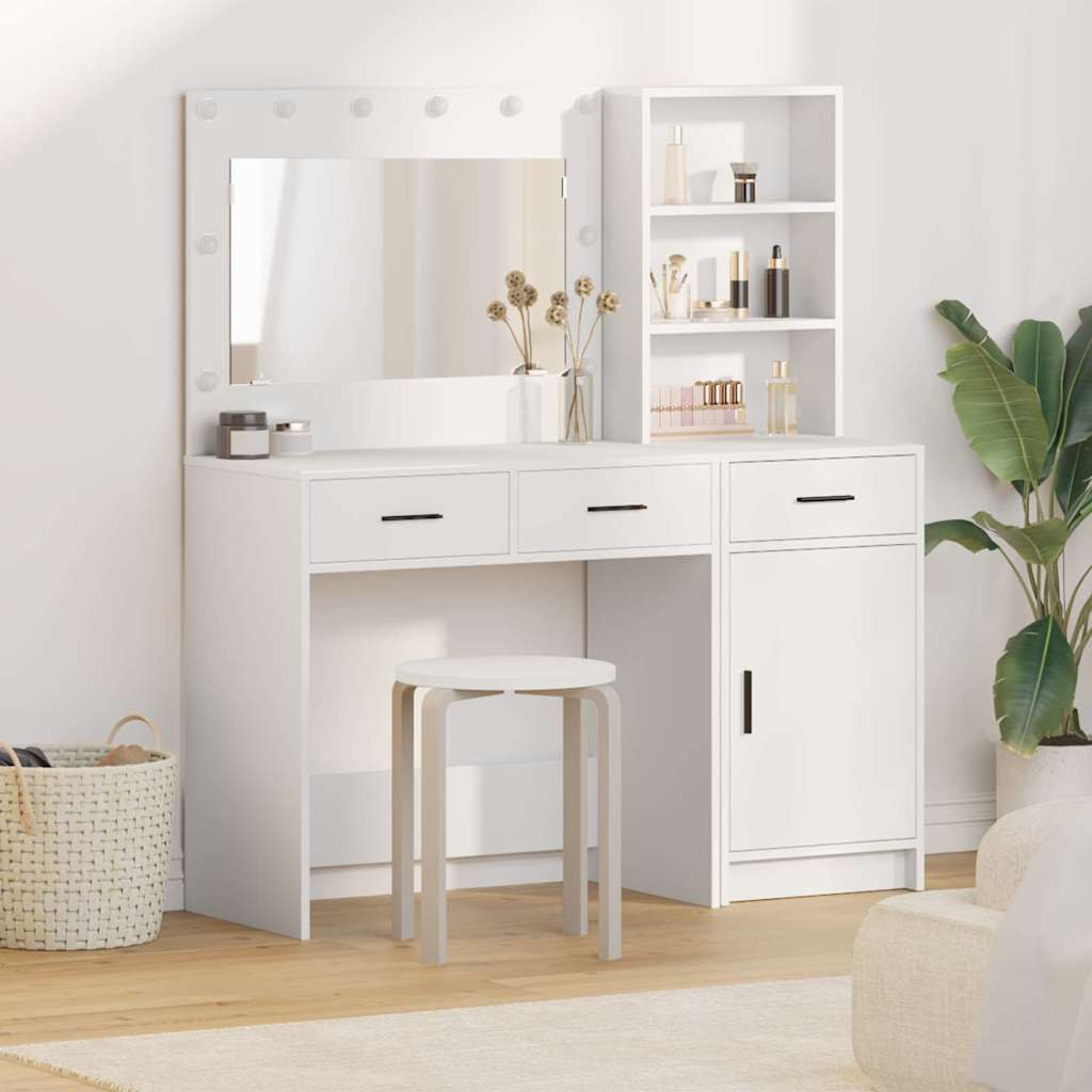 vidaXL Mesa Tocador 2 uds. 78,5 x 41 x 135 cm Madera de ingeniería