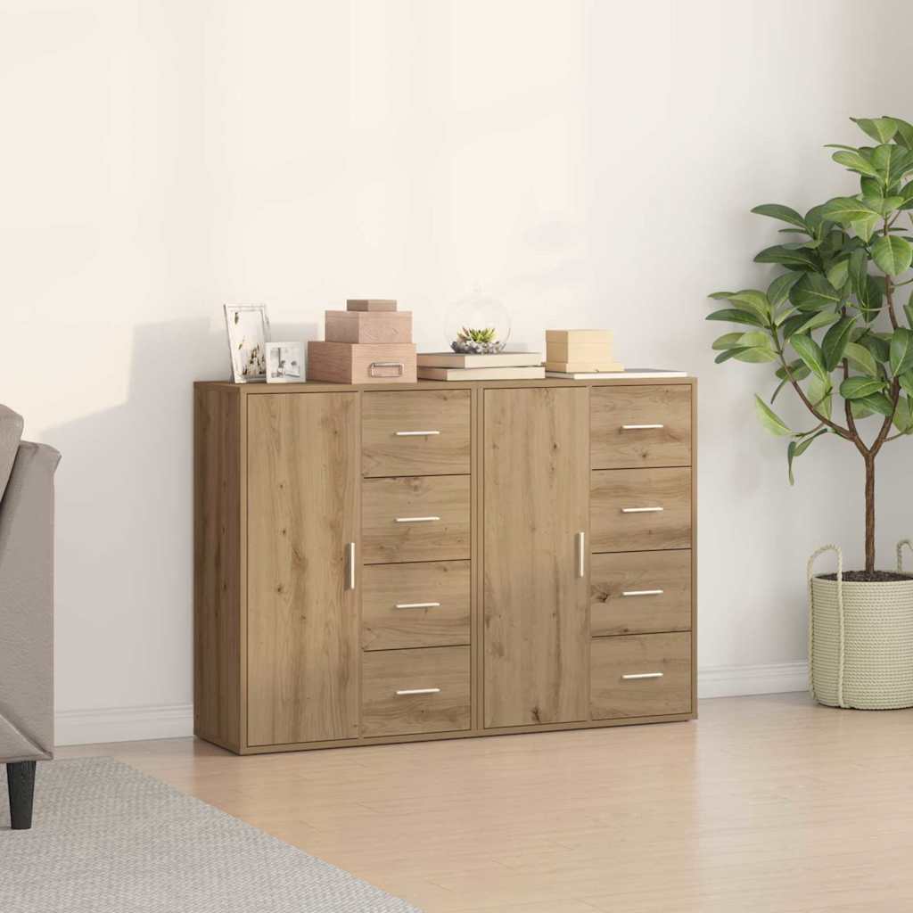 vidaXL Aparador 2 uds. Roble artisan 60 x 31 x 84 cm
