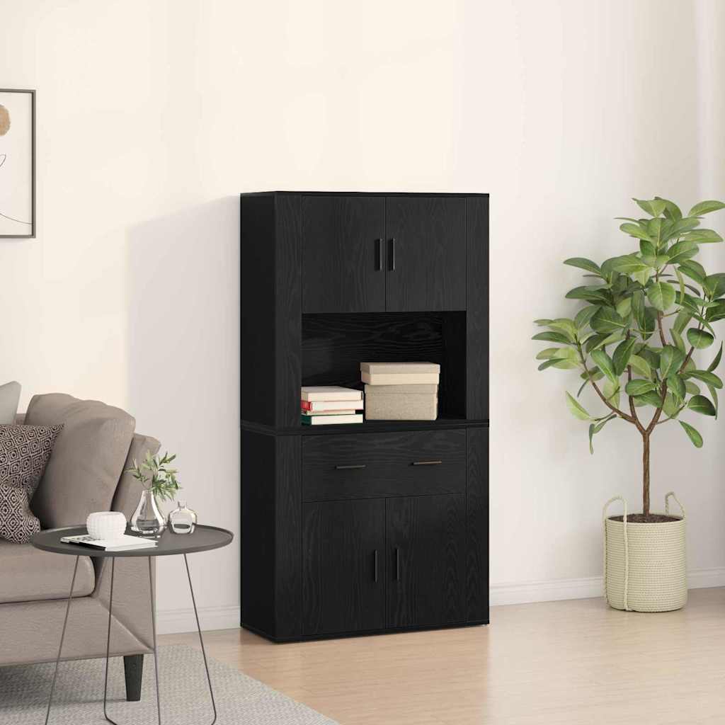 vidaXL Roble negro 80 x 33 x 150 cm