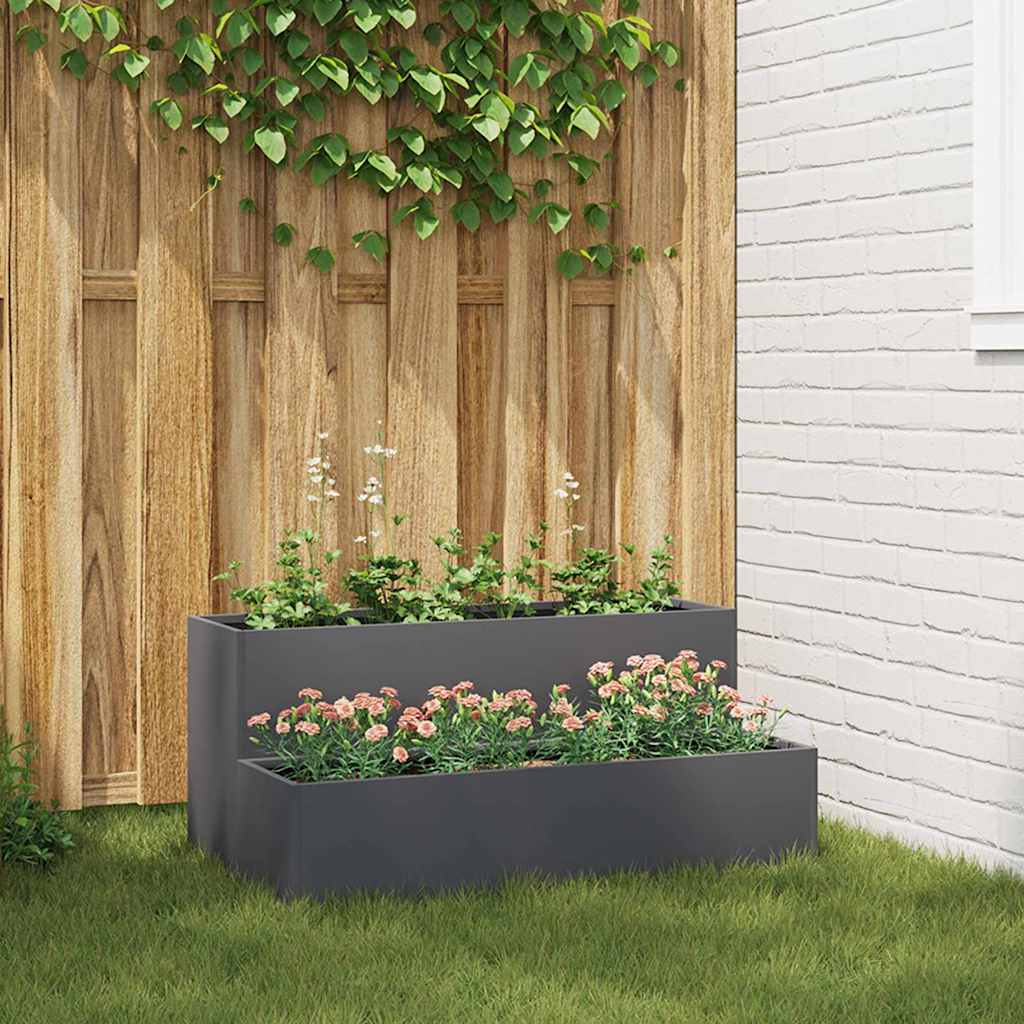 vidaXL Macetero de Jardín Antracita 100 x 60 x 45 cm
