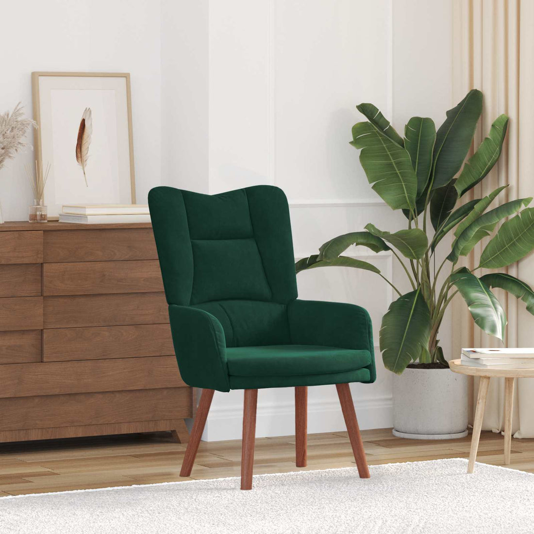 vidaXL sillón Verde oscuro 63 x 67 x 94 cm Terciopelo