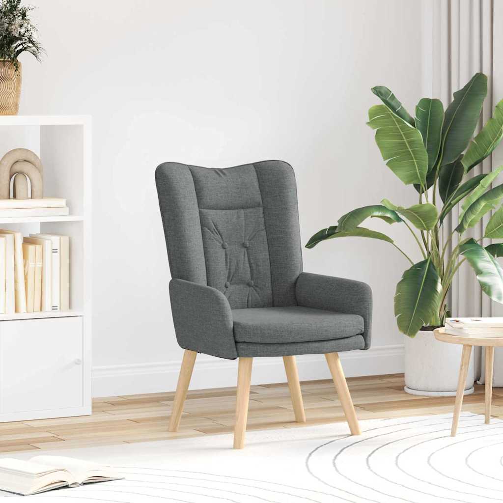 vidaXL sillón Gris oscuro 63 x 67 x 94 cm Tela y contrachapado