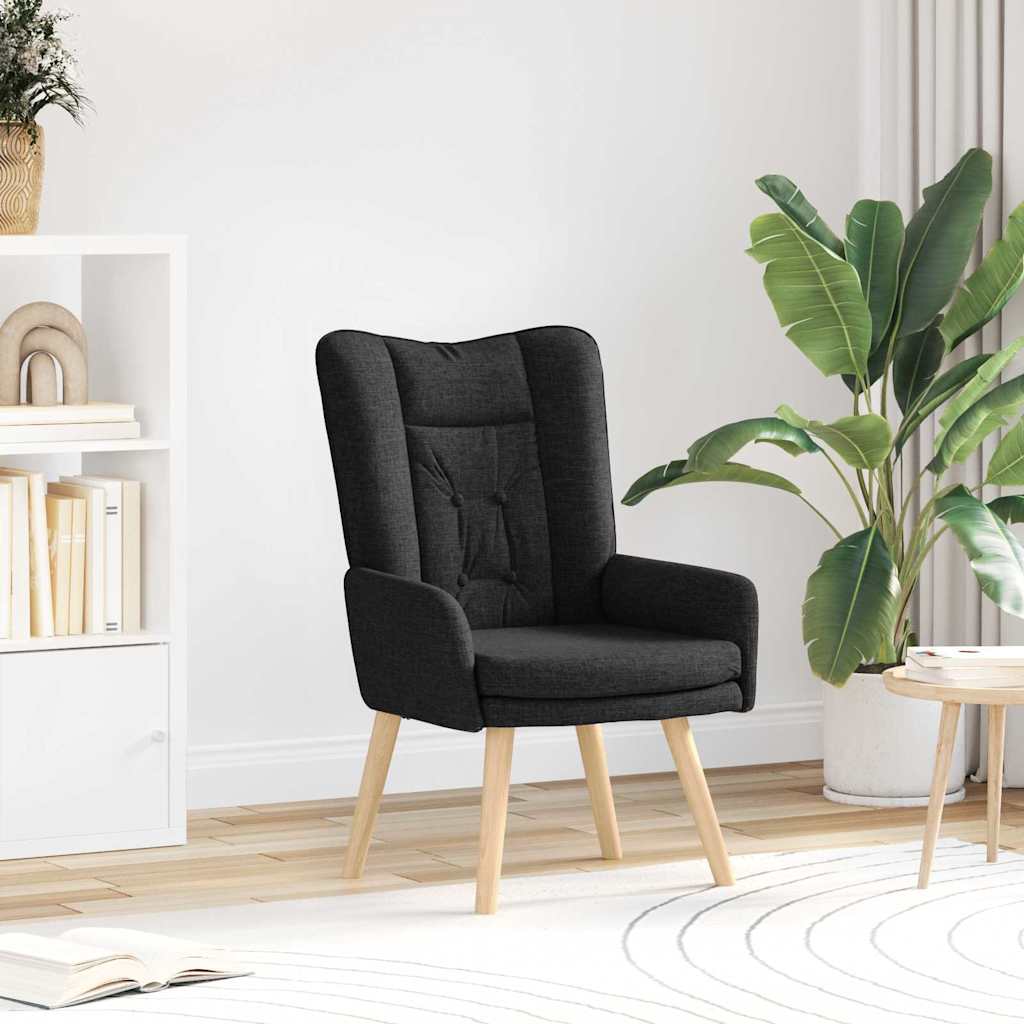 vidaXL sillón Negro 63 x 67 x 94 cm Tela y contrachapado