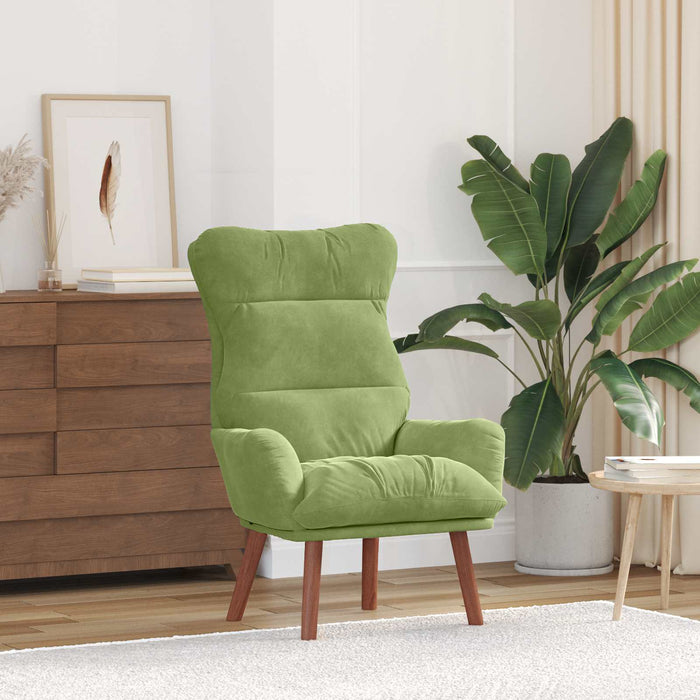 vidaXL sillón Verde claro Terciopelo