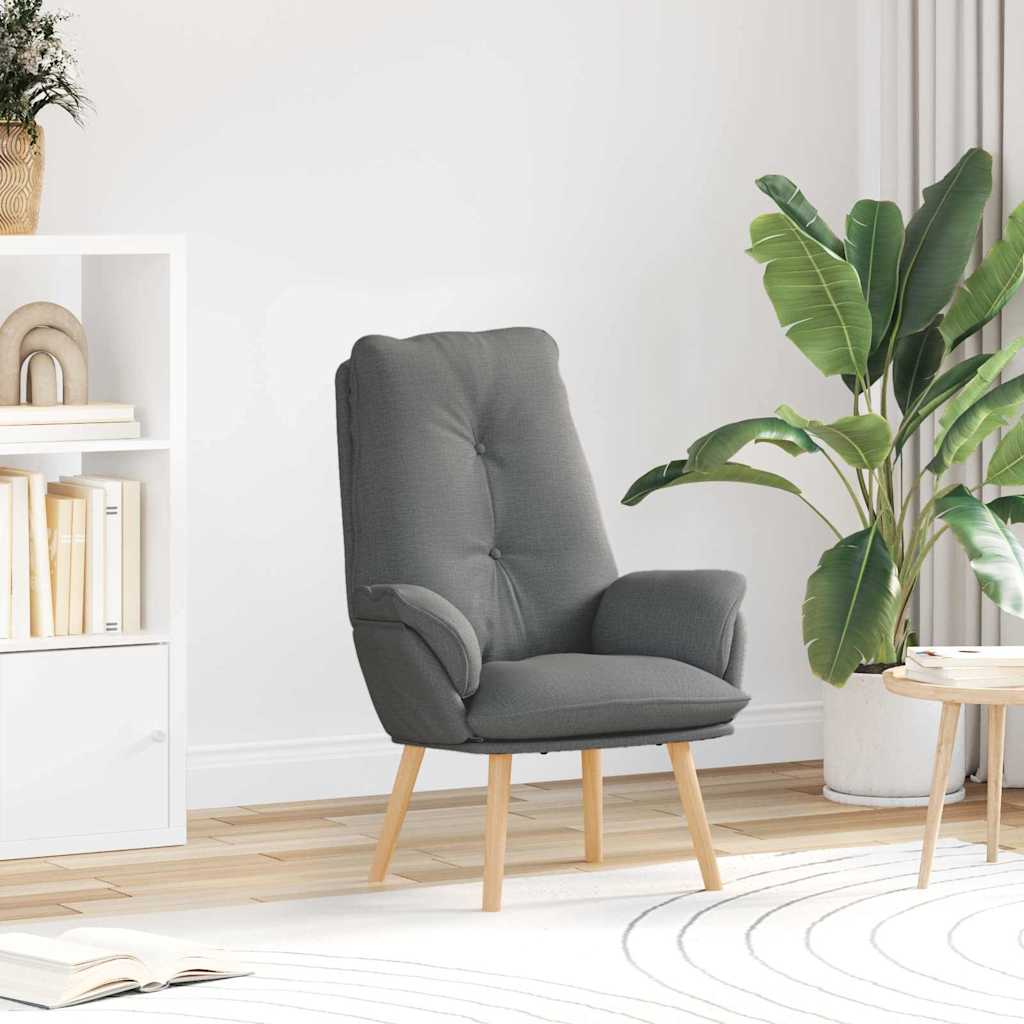 vidaXL sillón Gris oscuro 69 x 74 x 93 cm Tela y contrachapado