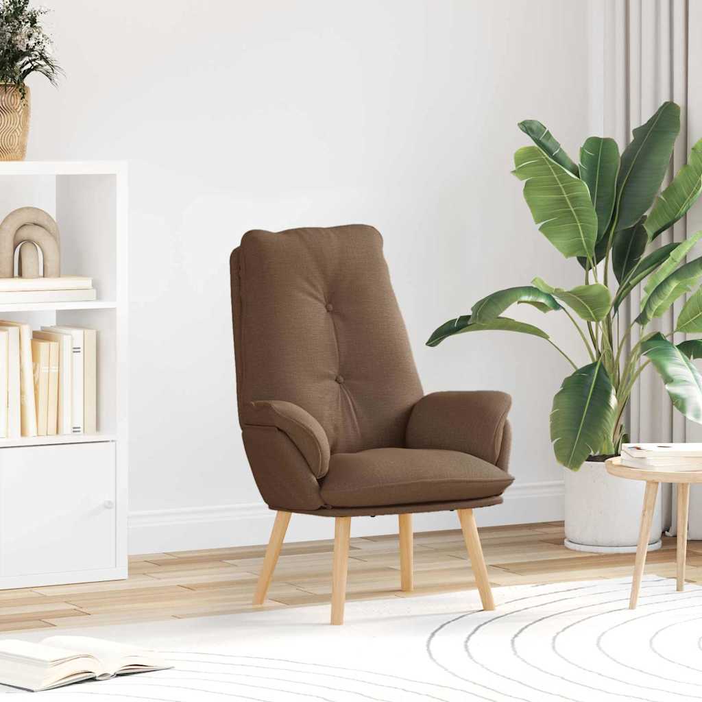 vidaXL sillón Marrón 69 x 74 x 93 cm Poliéster y contrachapado