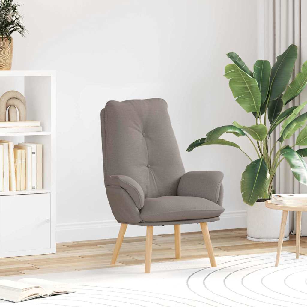 vidaXL sillón Taupé Poliéster y contrachapado