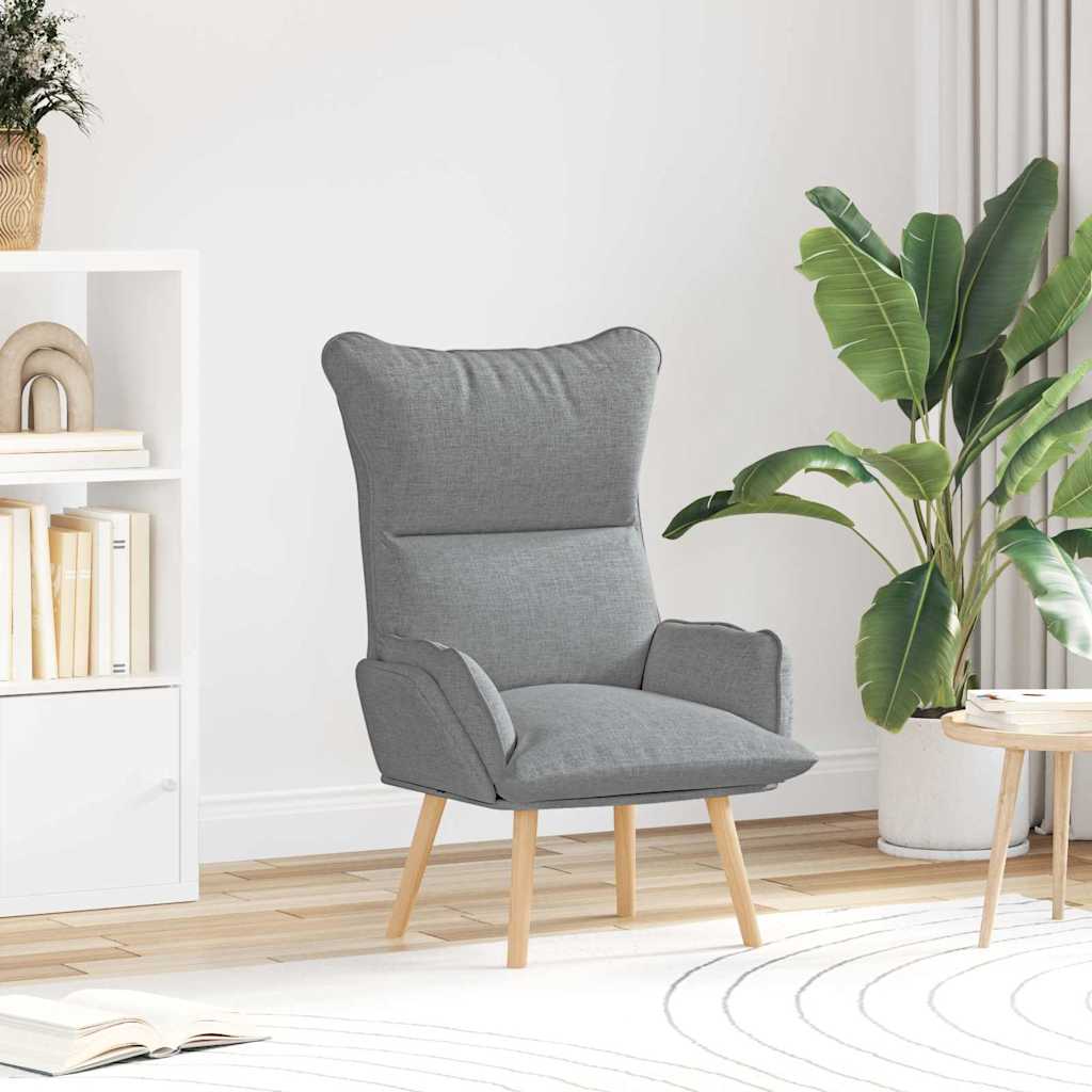 vidaXL sillón Gris Claro 69 x 74 x 93 cm Tela y contrachapado