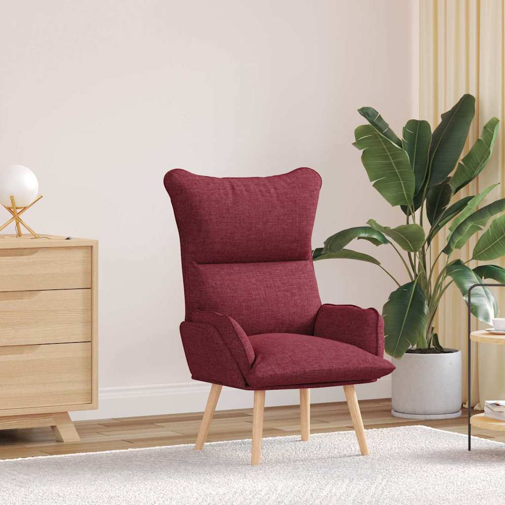 vidaXL sillón Rojo vino 69 x 74 x 93 cm Tela y contrachapado
