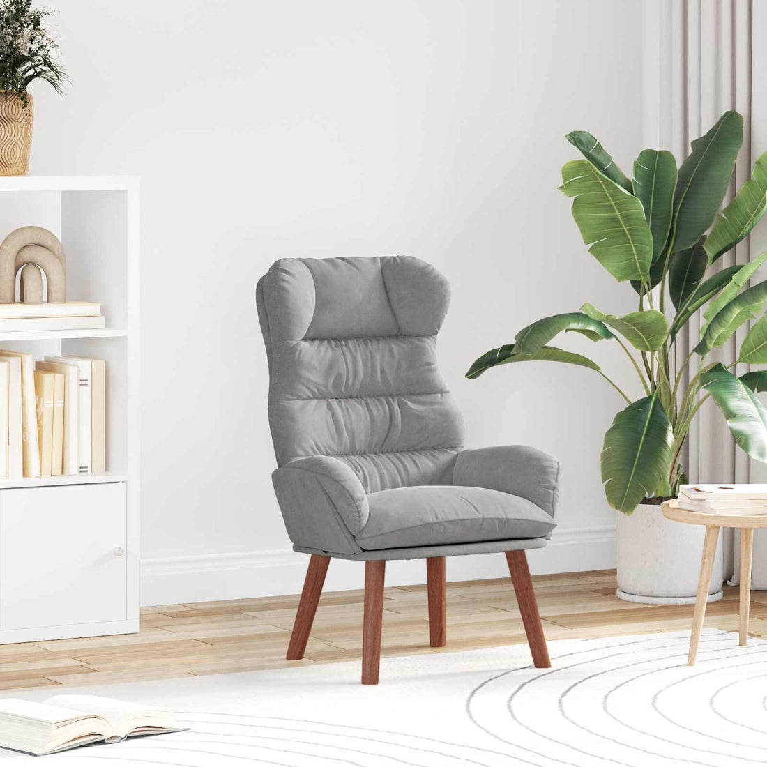 vidaXL sillón Gris Claro 69 x 74 x 93 cm Terciopelo