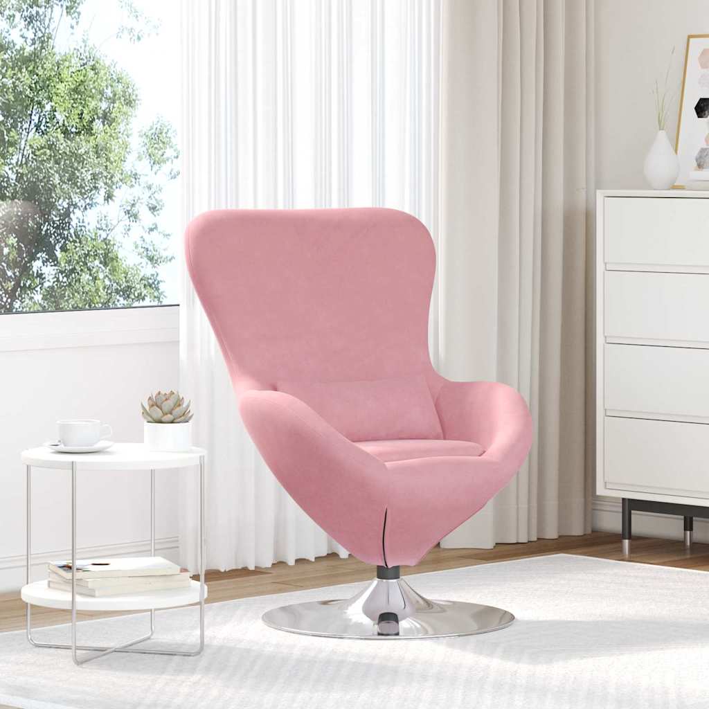 vidaXL Sillón huevo Rosa Terciopelo