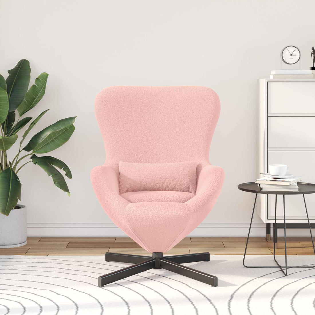 vidaXL Sillón huevo Rosa 63 x 73 x 90 cm tela