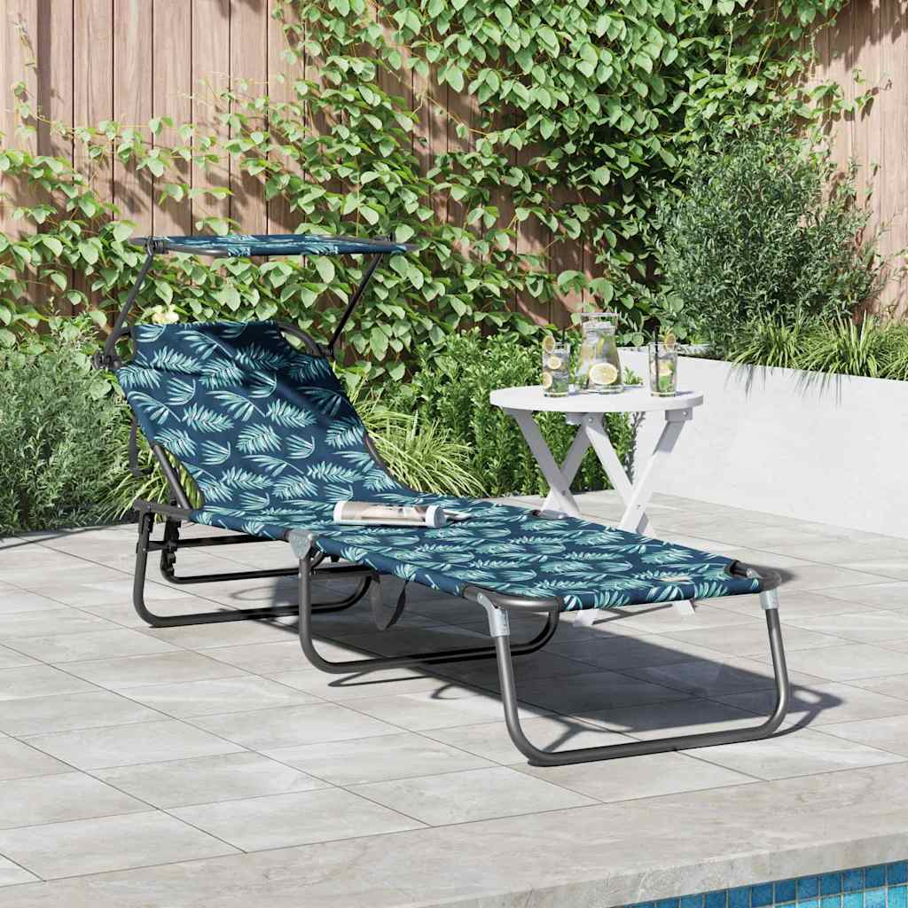 vidaXL Tumbona plegable oxford Multicolor