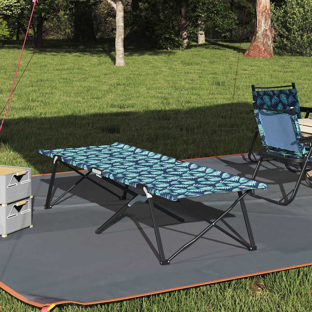 vidaXL Cama de Camping Plegable Bosque 206 x 76 x 74 cm Oxford y acero