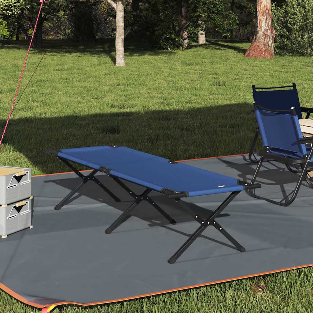 vidaXL Cama de Camping Plegable Azul 193 x 69 x 45 cm Tela Oxford