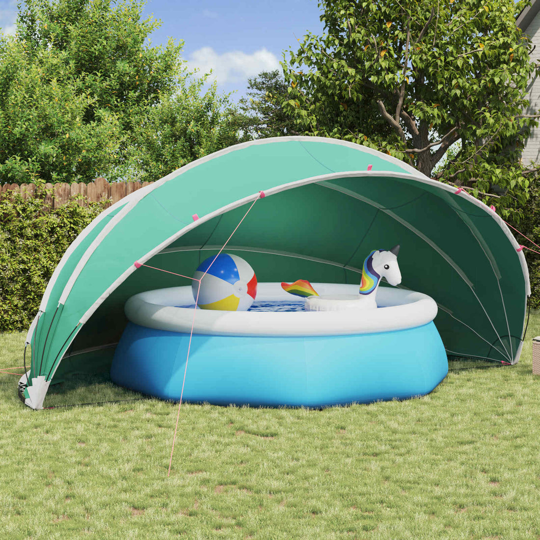 vidaXL Cúpula para piscina 546 x 516 x 250 cm