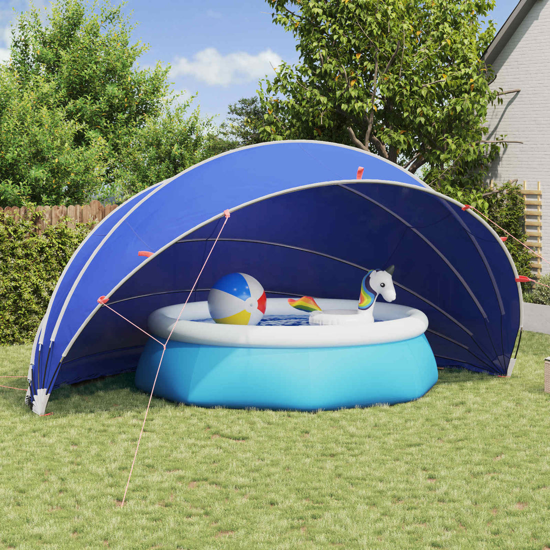 vidaXL Cúpula para piscina 592 x 590 x 275 cm