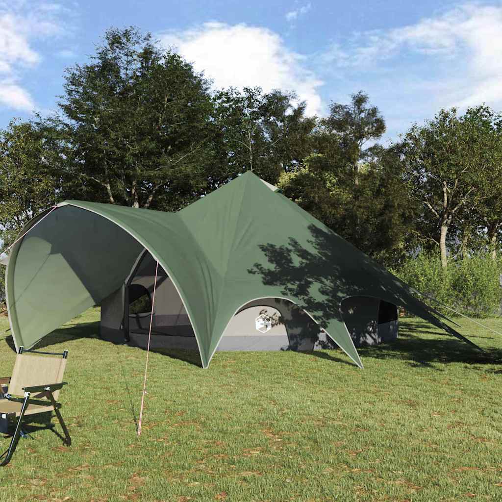 vidaXL Tienda de campaña Teepee para 7 personas 7 persona Verde y Gris