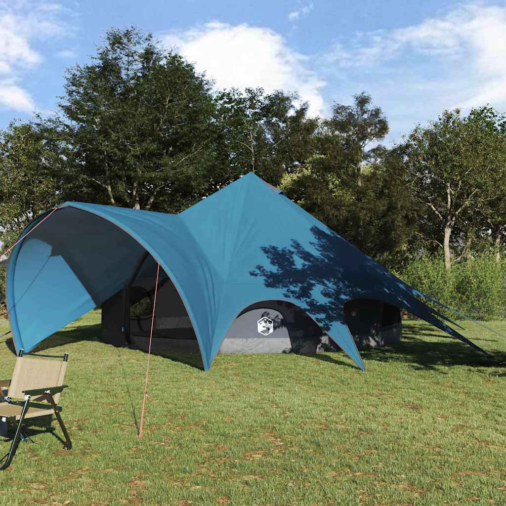 vidaXL Tienda de campaña Teepee para 7 personas 7 persona Azul y gris