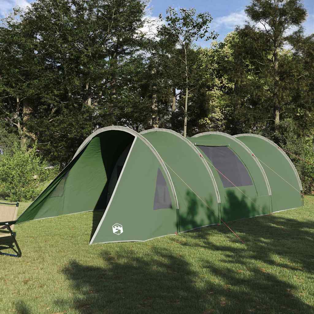 vidaXL Tienda túnel para 4 personas 4 persona Verde y blanco
