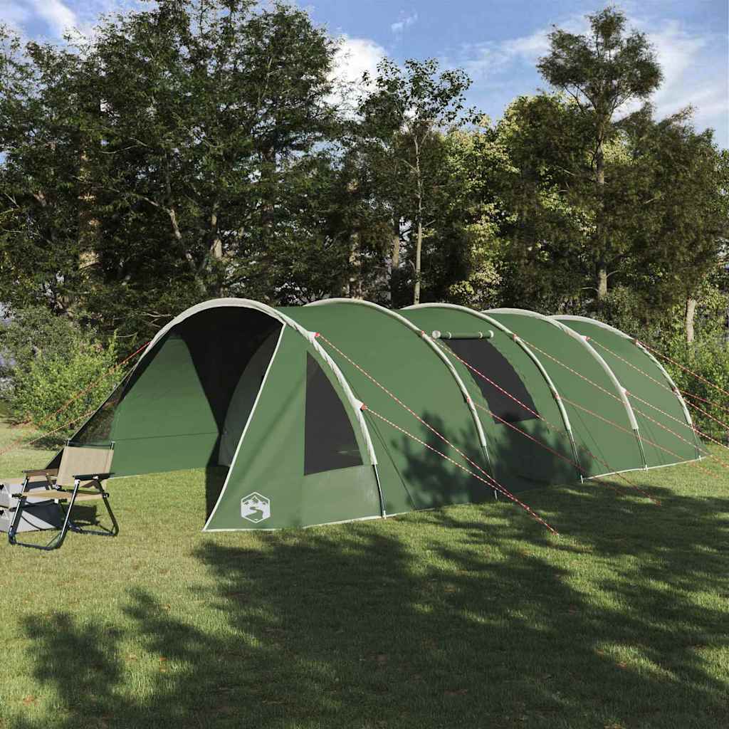 vidaXL Tienda túnel para 6 personas 6 persona Verde y blanco
