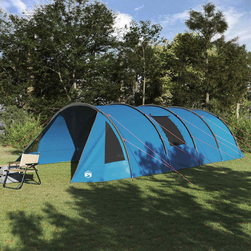vidaXL Tienda túnel para 6 personas 6 persona Azul y gris