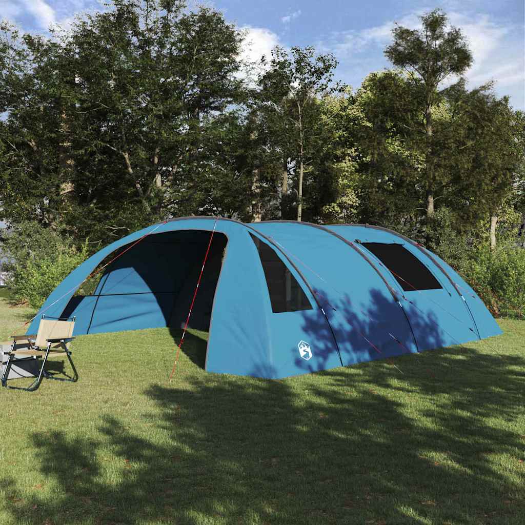 vidaXL Tienda túnel para 6 personas 6 persona Azul y gris