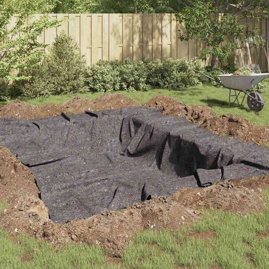 vidaXL Fleece para el Jardín 1 x 10 m Poliéster y Algodón Gris