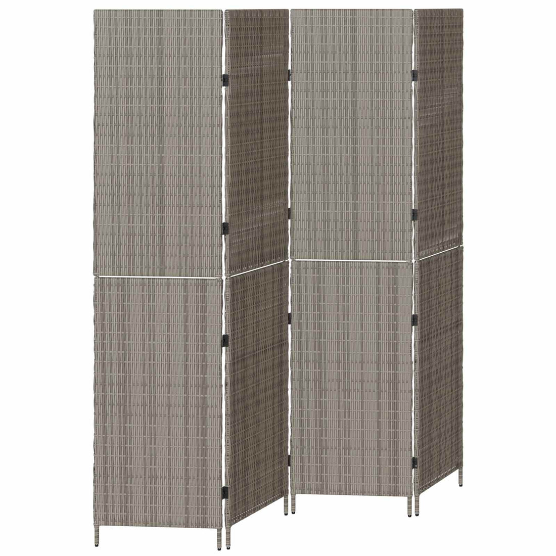 vidaXL Separador de habitaciones Gris 195 x 180 cm ratán sintético