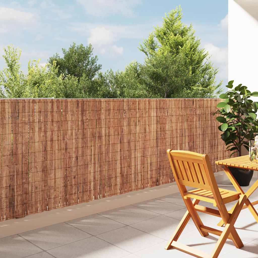 vidaXL Valla de corteza 400 x 125cm Corteza Marrón