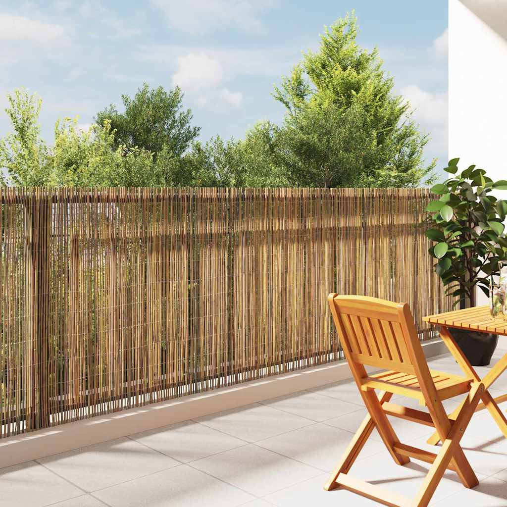 vidaXL Cerca de Bambú 500 x 125 cm Bambú Natural