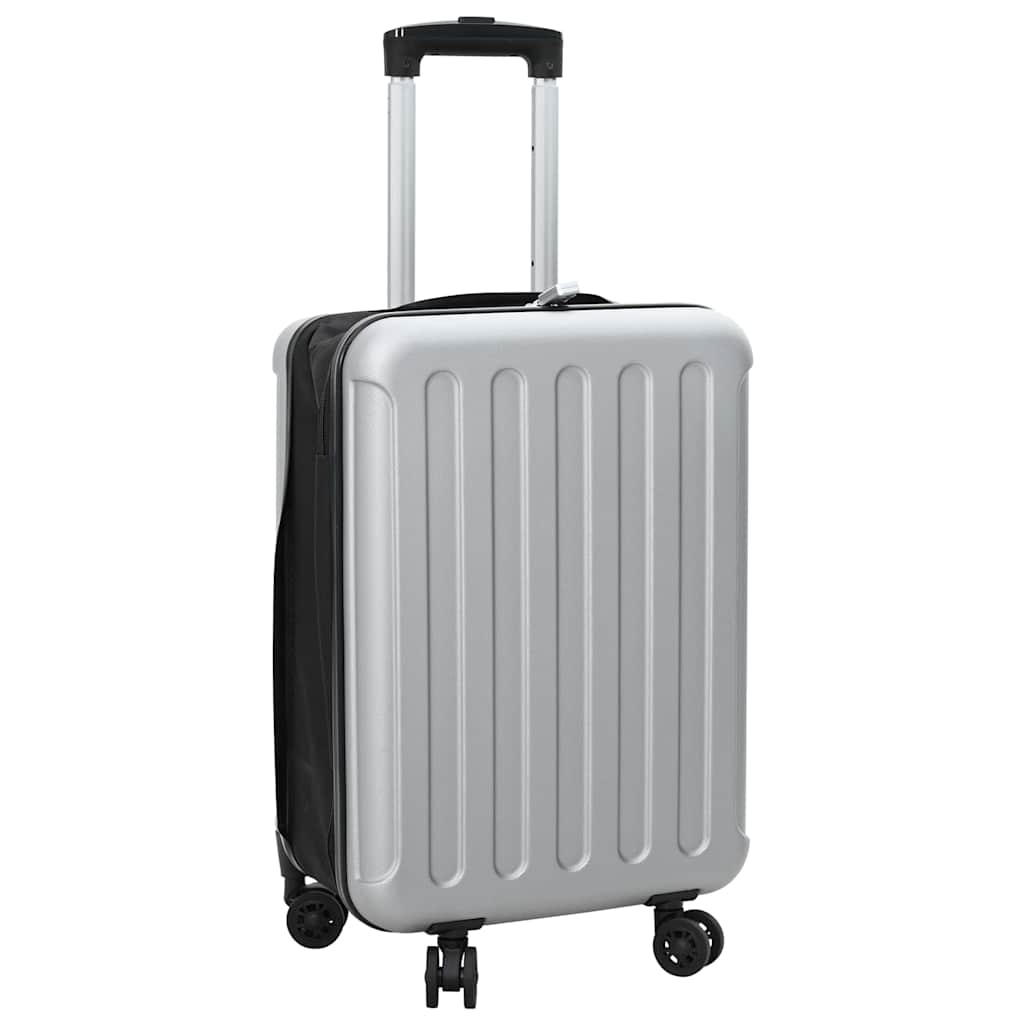 vidaXL Maleta con cerradura Plateado 34 x 23 x 55.5 cm Plástico ABS
