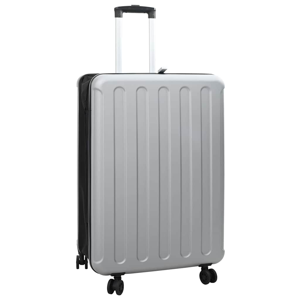 vidaXL Maleta con cerradura Plateado 50 x 30 x 76 cm Plástico ABS