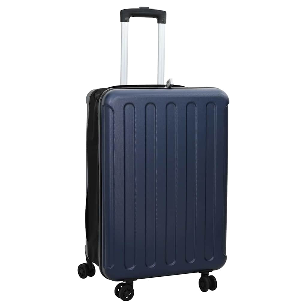 vidaXL Maleta con cerradura Azul oscuro 43 x 27 x 66 cm Plástico ABS
