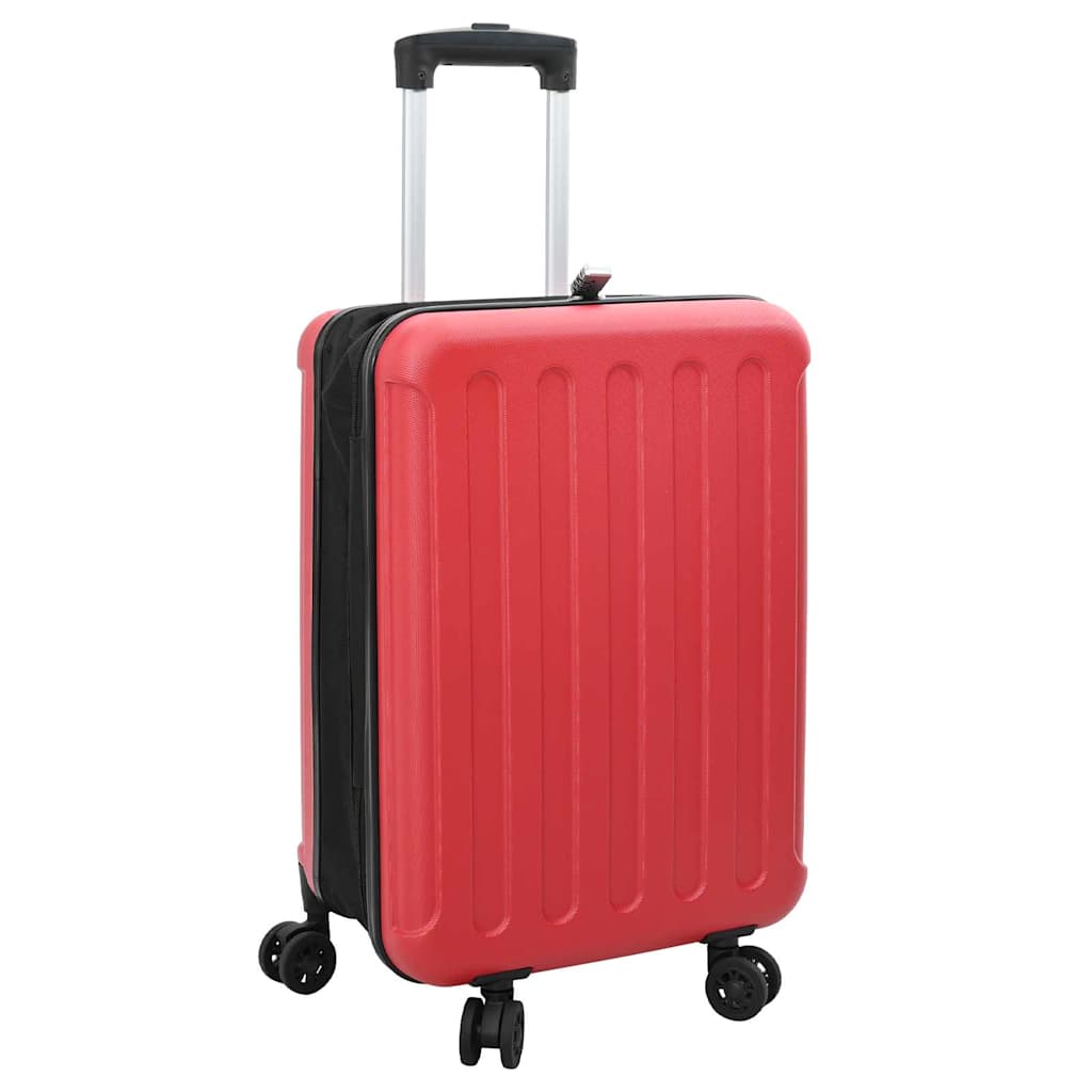 vidaXL Maleta con cerradura Rojo 34 x 23 x 55.5 cm Plástico ABS