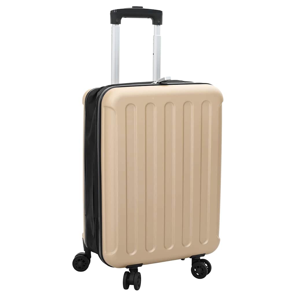 vidaXL Maleta con cerradura champán 34 x 23 x 55.5 cm Plástico ABS