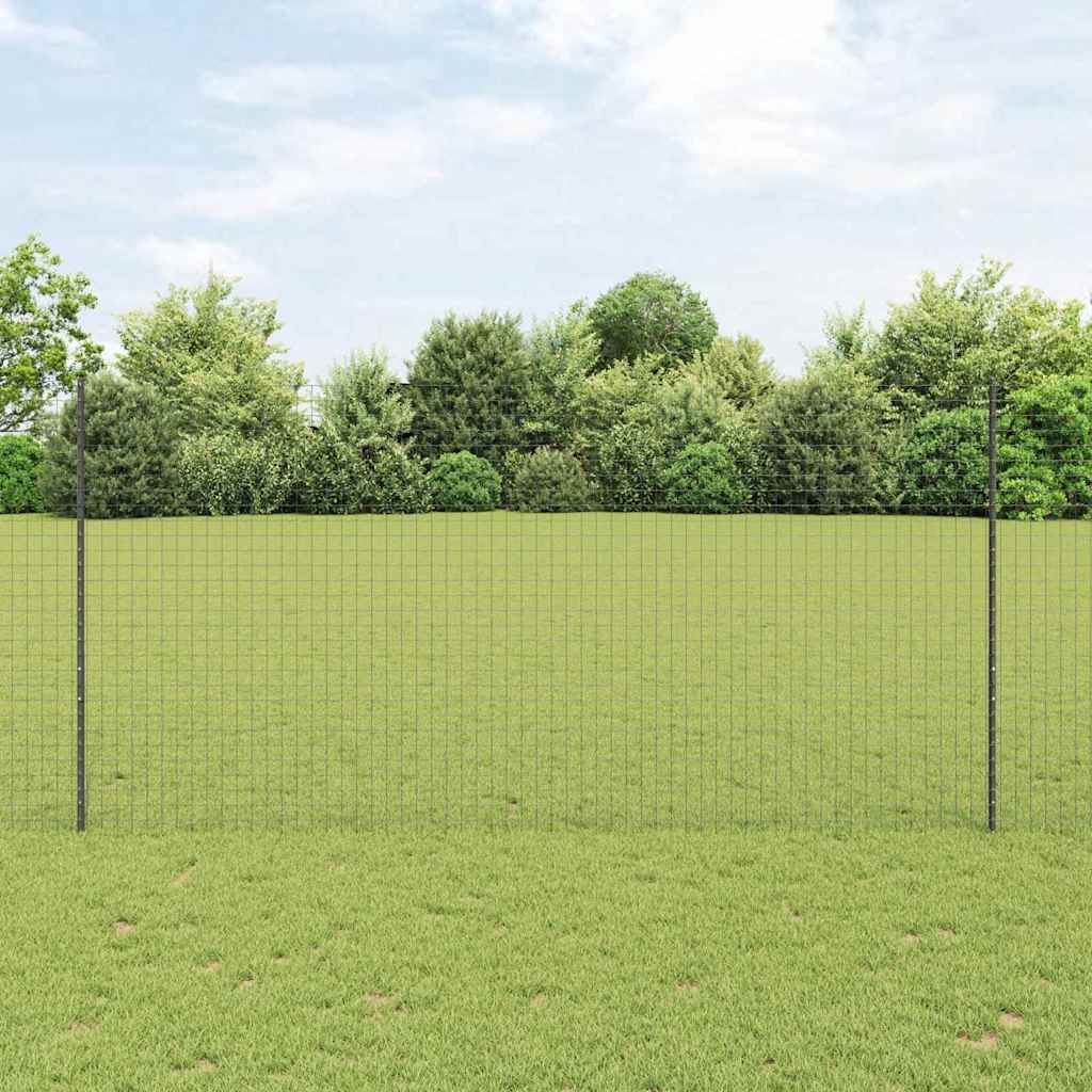 vidaXL Poste de cerca empotrado 11 uds. Gris 200 cm